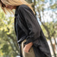 Button-Up Shirt in Black Linen Made to Order