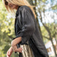 Button-Up Shirt in Black Linen Made to Order