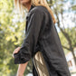 Button-Up Shirt in Black Linen Made to Order