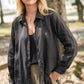 Button-Up Shirt in Black Linen Made to Order