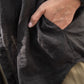 Button-Up Shirt in Black Linen Made to Order