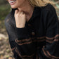 Imogene Oversized Wool Henley in Black and Brown Made to Order