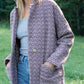 Portuguese Wool Pieper Coat in Purple Dot Made to Order