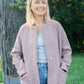 Portuguese Wool Pieper Coat in Blush Herringbone - S Left