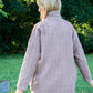 Portuguese Wool Pieper Coat in Blush Herringbone - S Left