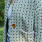 Portuguese Wool Pieper Coat in Mint Vintage Print - XS Left