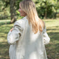 Classic Linen Blazer in Navy Fishbone or Beige Linen Made to Order