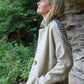 Portuguese Wool Pieper Coat in Neutral Mix-Match Herringbone Made to Order