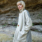 Portuguese Wool Pieper Coat in Neutral Mix-Match Herringbone Made to Order