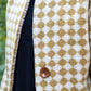 Portuguese Wool Pieper Coat in Mustard and Cream Check Made to Order