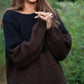 Virginia Mohair and Wool Pullover in Black and Brown Made to Order