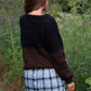 Virginia Mohair and Wool Pullover in Black and Brown Made to Order
