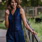 Pants Set in Navy Twill