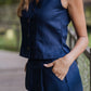 Pants Set in Navy Twill