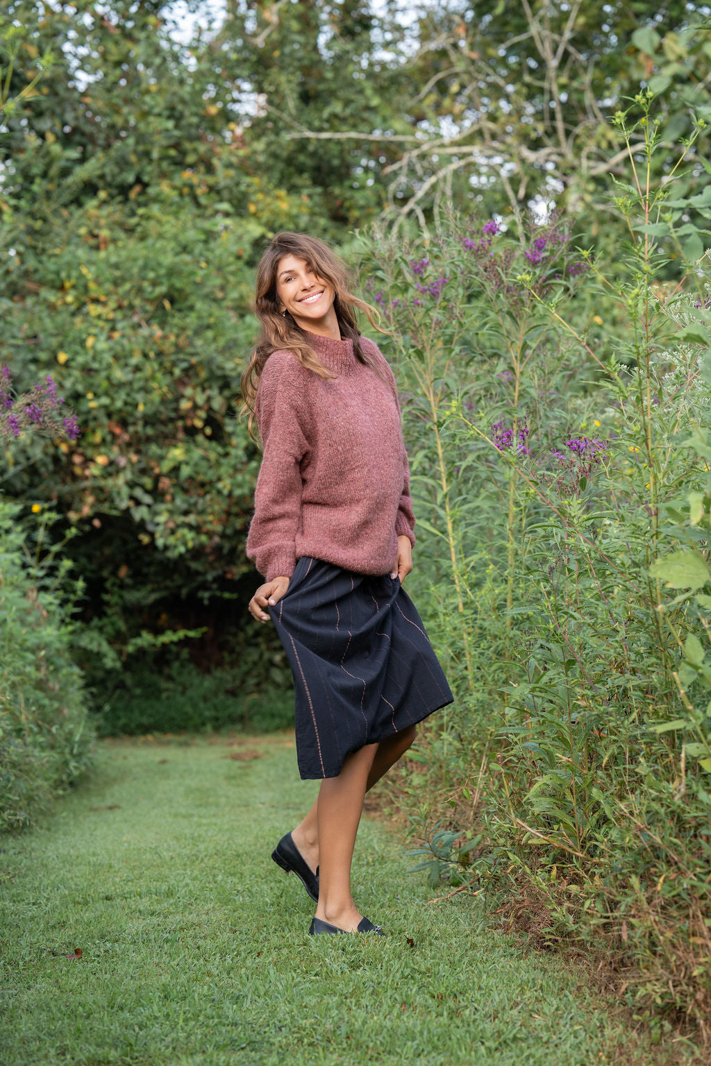 Helen Mohair Turtleneck in Rose Made to Order