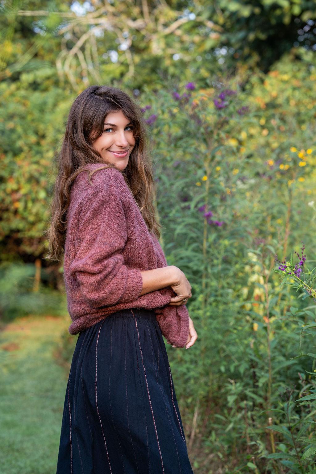 Handwoven Cotton Skirt Set Black Made to Order