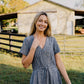 June Dress in Chambray Denim Linen