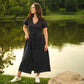 June Dress in Navy Linen - XS and S Left