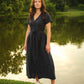 June Dress in Navy Linen - XS and S Left