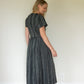 June Dress in Black and White Linen