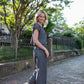 Handwoven Cotton Crop Pants in Midnight Chambray Made to Order
