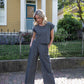 Handwoven Cotton Crop Pants in Midnight Chambray Made to Order