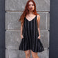 Ruthi Handwoven Cotton Dress in Black and White Stripe - XS Sample