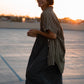 Paige Handwoven Cotton Relaxed Shirt Dress in Green Gingham