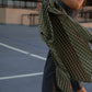 Paige Handwoven Cotton Relaxed Shirt Dress in Green Gingham