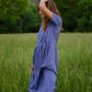 Eloise Handwoven Cotton Dress in Periwinkle Made to Order