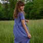 Eloise Handwoven Cotton Dress in Periwinkle Made to Order