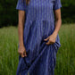 Eloise Handwoven Cotton Dress in Periwinkle Made to Order