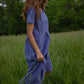 Eloise Handwoven Cotton Dress in Periwinkle Made to Order