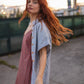 Paige Handwoven Cotton Relaxed Shirt Dress in Blue and White Pin-Stripe Made to Order