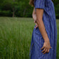 Eloise Handwoven Cotton Dress in Periwinkle Made to Order