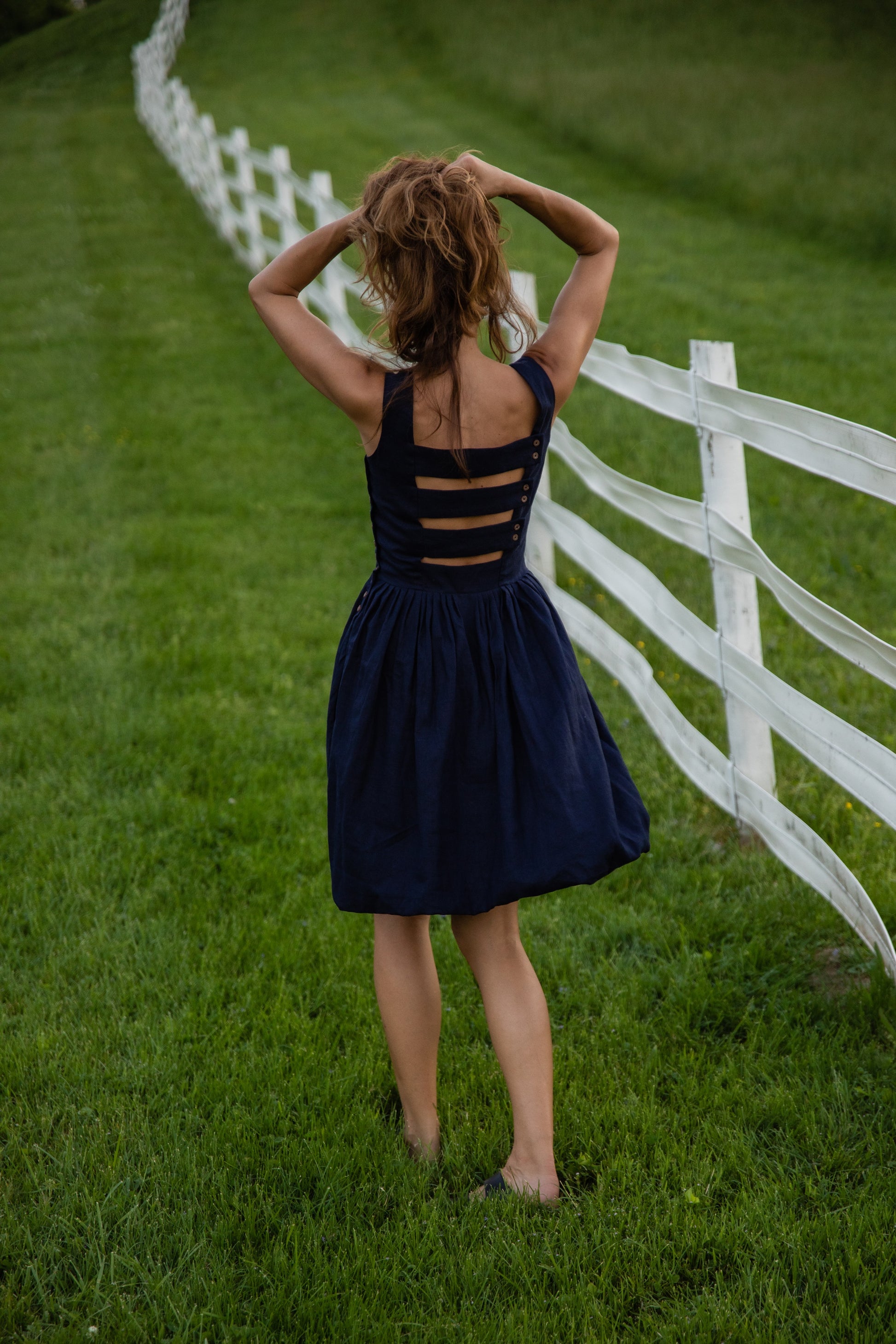 Lucy Dress in Navy LizAlig Lucy Dress in Navy LizAlig