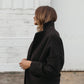 Portuguese Wool Pieper Coat in Black and Brown Herringbone - L and XL Left