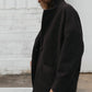 Portuguese Wool Pieper Coat in Black and Brown Herringbone - L and XL Left