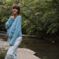 Kim Classic Cotton Cardigan in Light Blue Made to Order