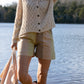 Alice Cotton Cardigan in Natural White Made to Order