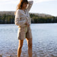 Alice Cotton Cardigan in Natural White Made to Order
