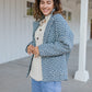 Portuguese Wool Pieper Coat in Midnight Blue Diamond Weave Made to Order