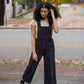 Dilsi Handwoven Cotton Overalls in Navy - M