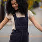 Dilsi Handwoven Cotton Overalls in Black and White - XS and XL Left