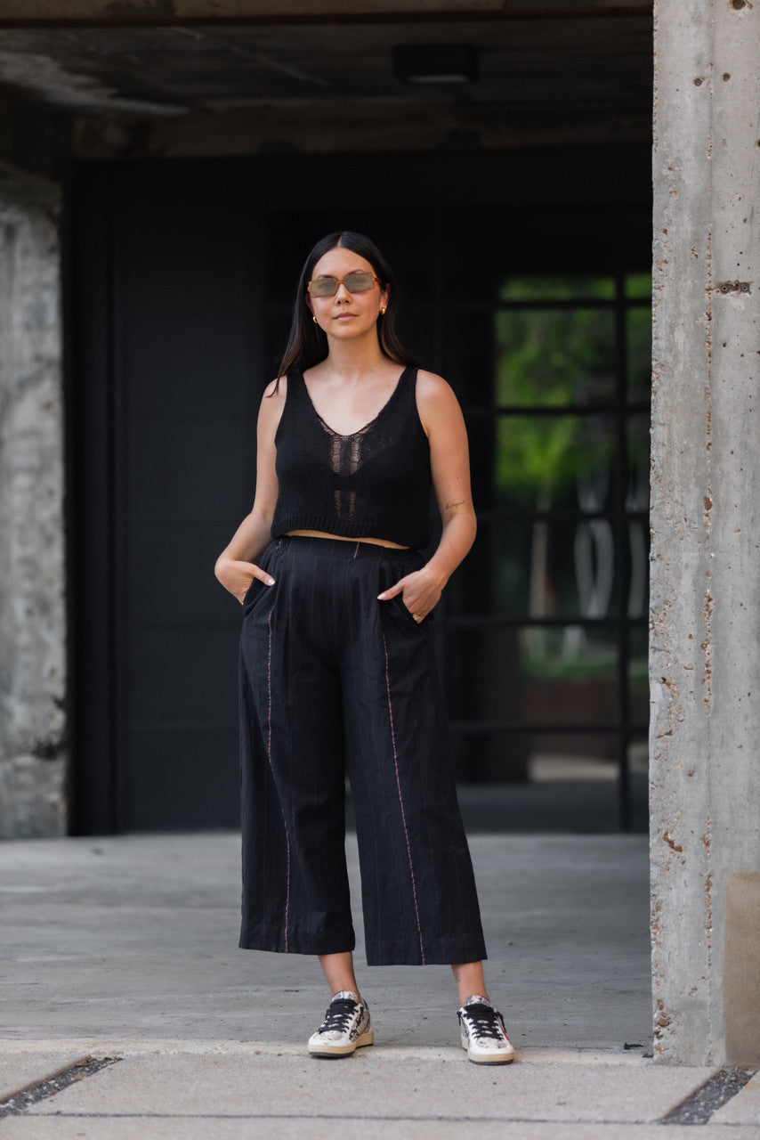 Katie Handwoven Crop Pants in Multiple Colors – LizAlig