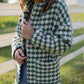 Portuguese Wool Pieper Coat in Sage/Slate and Cream Check Made to Order