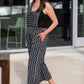Dilsi Handwoven Cotton Overalls in Black and White - XS and XL Left