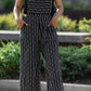 Dilsi Handwoven Cotton Overalls in Black and White - XS and XL Left
