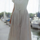 June Dress in Beige Linen Made to Order