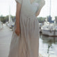 June Dress in Beige Linen Made to Order